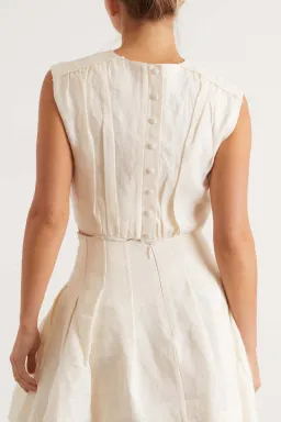 Aje Byblos Ring Cropped Top and Mini Skirt Set Ivory Size 10 / M for rent on The Volte - image 3