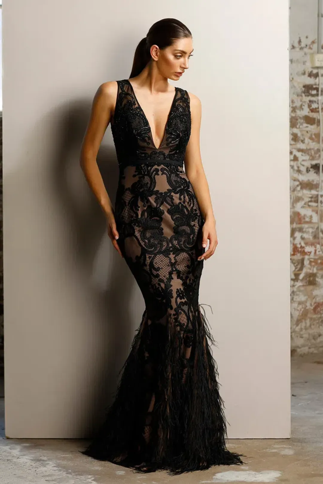 Jadore Chiara Gown Jx1011 Black Size 8 for rent on The Volte - main image