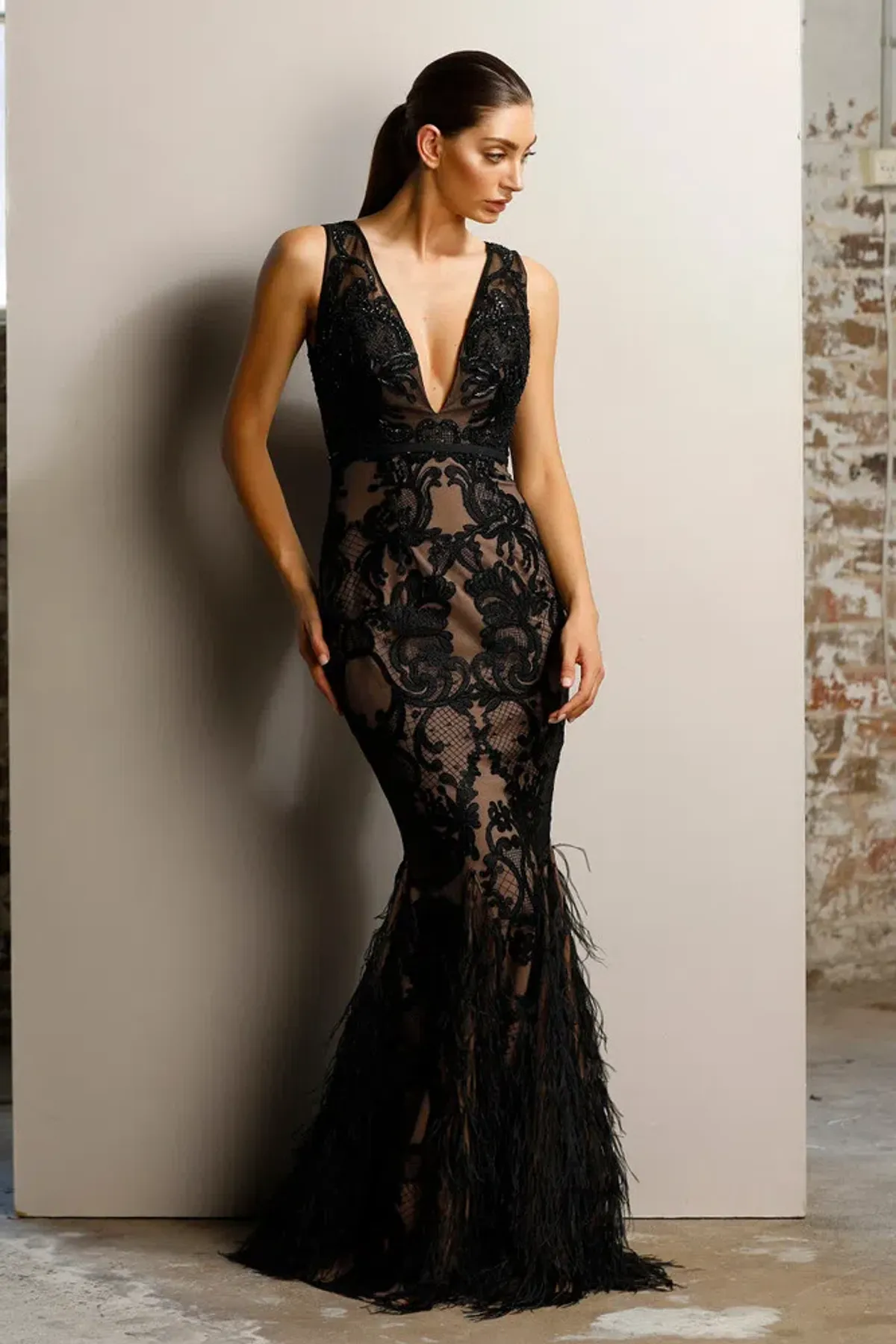 Jadore Chiara Gown Jx1011 Black Size 8 for rent on The Volte - main image