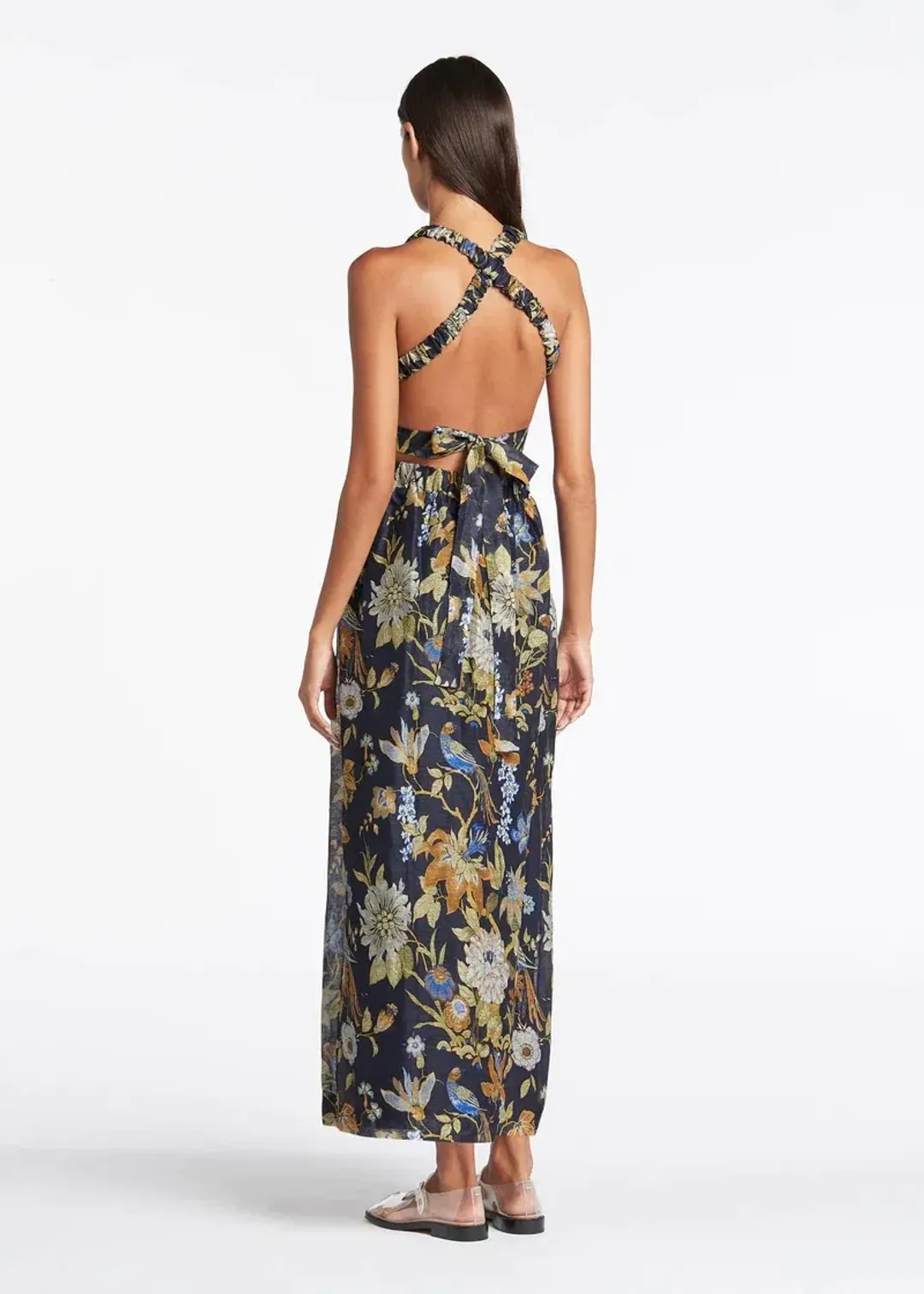Sir The Label Lilian Cross Back Dress Delia Floral Print Size 8 for rent on The Volte - main image