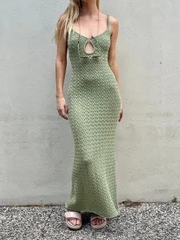 Bec & Bridge Effie Knit Dress Sage Size 6 for rent on The Volte - image 2