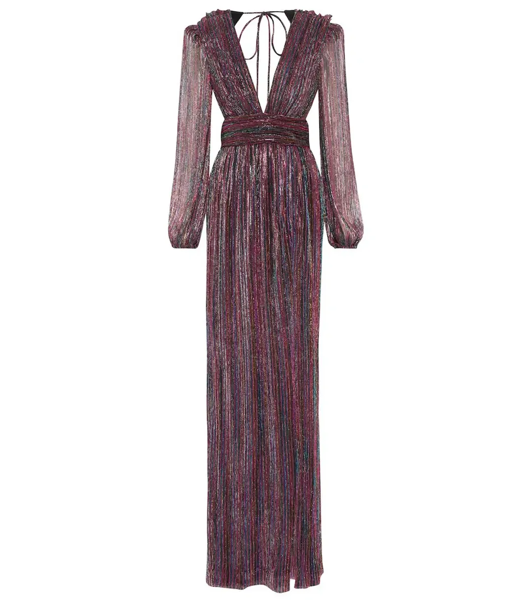 Rebecca Vallance Casey Open-back Lurex Gown Multi Size 8 for rent on The Volte - main image