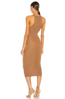Michael Costello x REVOLVE Athena Midi Dress Brown Size 8 for rent on The Volte - image 3