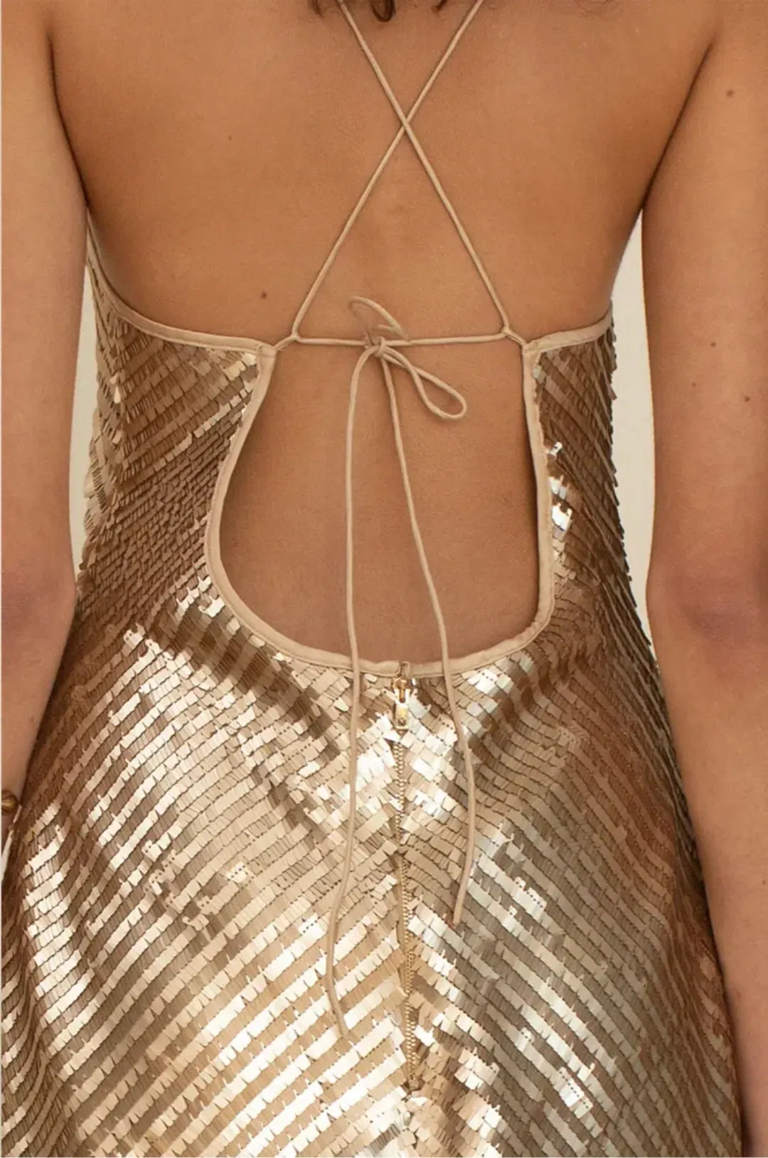 Suboo Pyra Cowl Neck Mini Gold Size M / AU 10 for rent on The Volte - main image