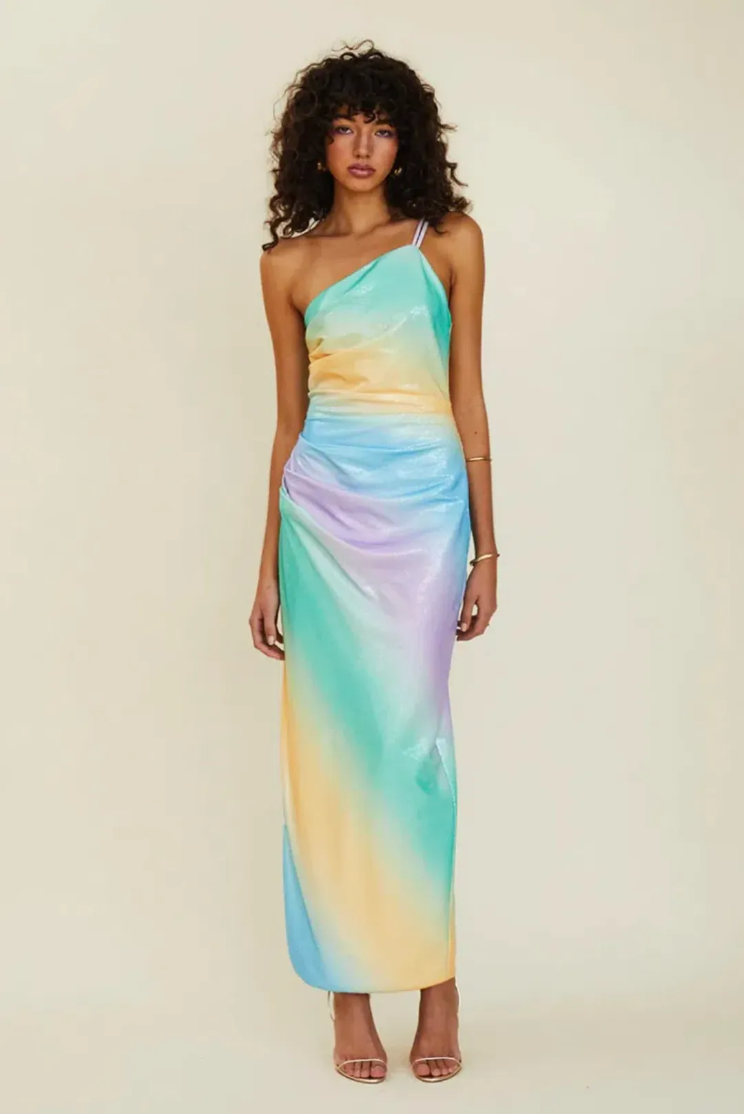 Suboo Ombre One Shoulder Split Maxi Multi Color Size S / AU 8 for rent on The Volte - main image