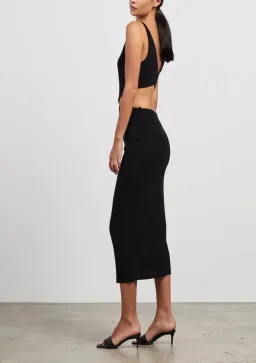 Bec & Bridge Scout Cut Out Midi Dress Black Size AU 6 for rent on The Volte - image 3