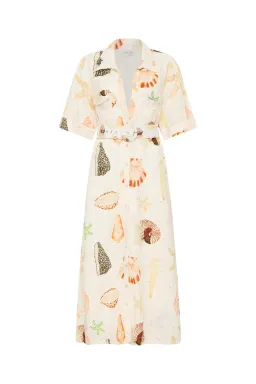 Palm Noosa Souvenir Midi Dress in Shells Size 10  for rent on The Volte - image 3
