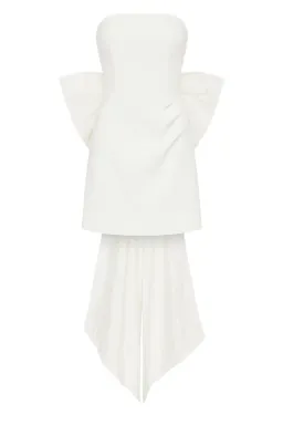 Rebecca Vallance Daphne Mini Dress Ivory Size 10 for rent on The Volte - image 6