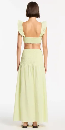 Sir The Label Francesca Shirred Crop Top Size 0 and Maxi Skirt Size 1 Set Yellow for rent on The Volte - image 3