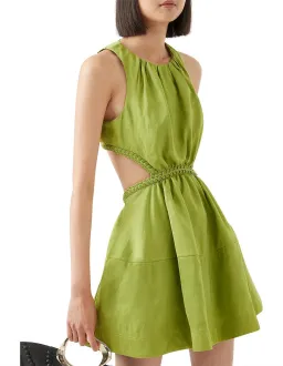Aje Voyage Braided Cut Out Mini Dress Green Size AU 6 for rent on The Volte - image 2