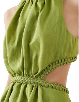 Aje Voyage Braided Cut Out Mini Dress Green Size AU 6 for rent on The Volte - image 4