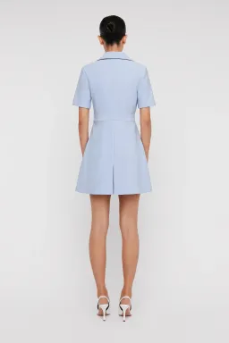 Scanlan Theodore Italian Milano Pleat Dress Blue Size AU 6  for rent on The Volte - image 2