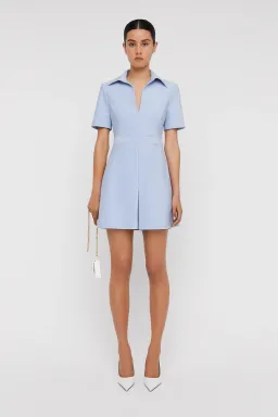 Scanlan Theodore Italian Milano Pleat Dress Blue Size AU 6  for rent on The Volte - image 1