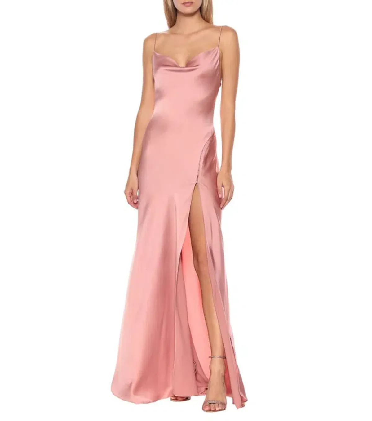 Jonathan Simkhai Satin Maxi Slip Gown Rose Size S (AU 8) for rent on The Volte - main image