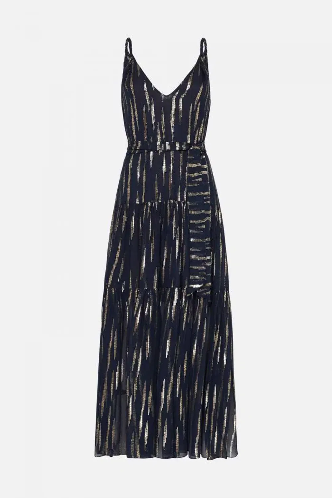 Manning Cartell Cosmic Girl Tiered Maxi Dress Navy Size 6 / XS for rent on The Volte - main image