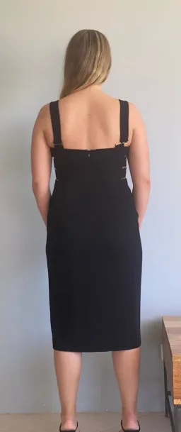 Zimmermann Stretch Crepe Buckle Dress Black Size 2 / AU 12 for rent on The Volte - image 3