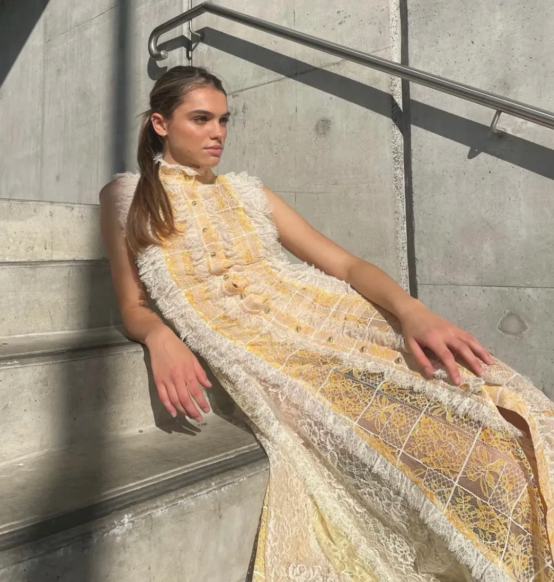 Alice McCall Oh! You Pretty Thing Midi Dress Yellow Size 6 for rent on The Volte - main image