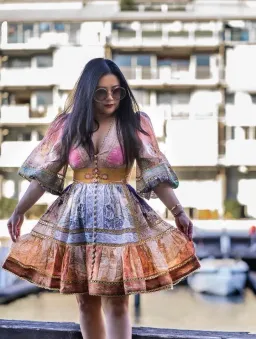 Zimmermann Anneke Lantern Mini Dress Print Size 3 / Au 14 for rent on The Volte - image 2