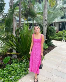 Kookai Athena Strap Dress Pink Size 8 for rent on The Volte - image 2