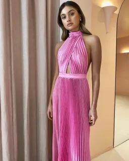 Lidee Renaissance Split Gown Hot Pink Size AU 10  for rent on The Volte - image 2