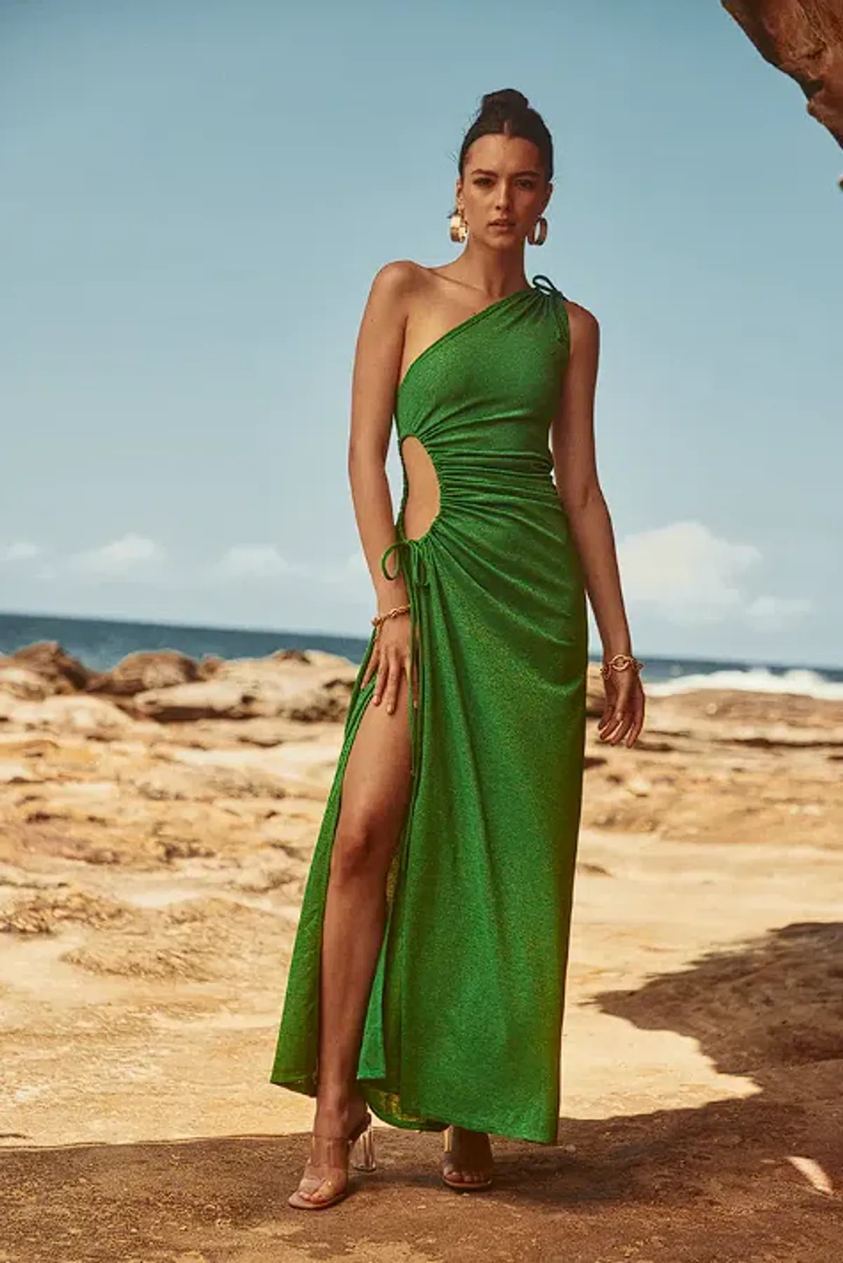 Sonya Moda Nour Maxi Forest Green Size 10 for rent on The Volte - main image