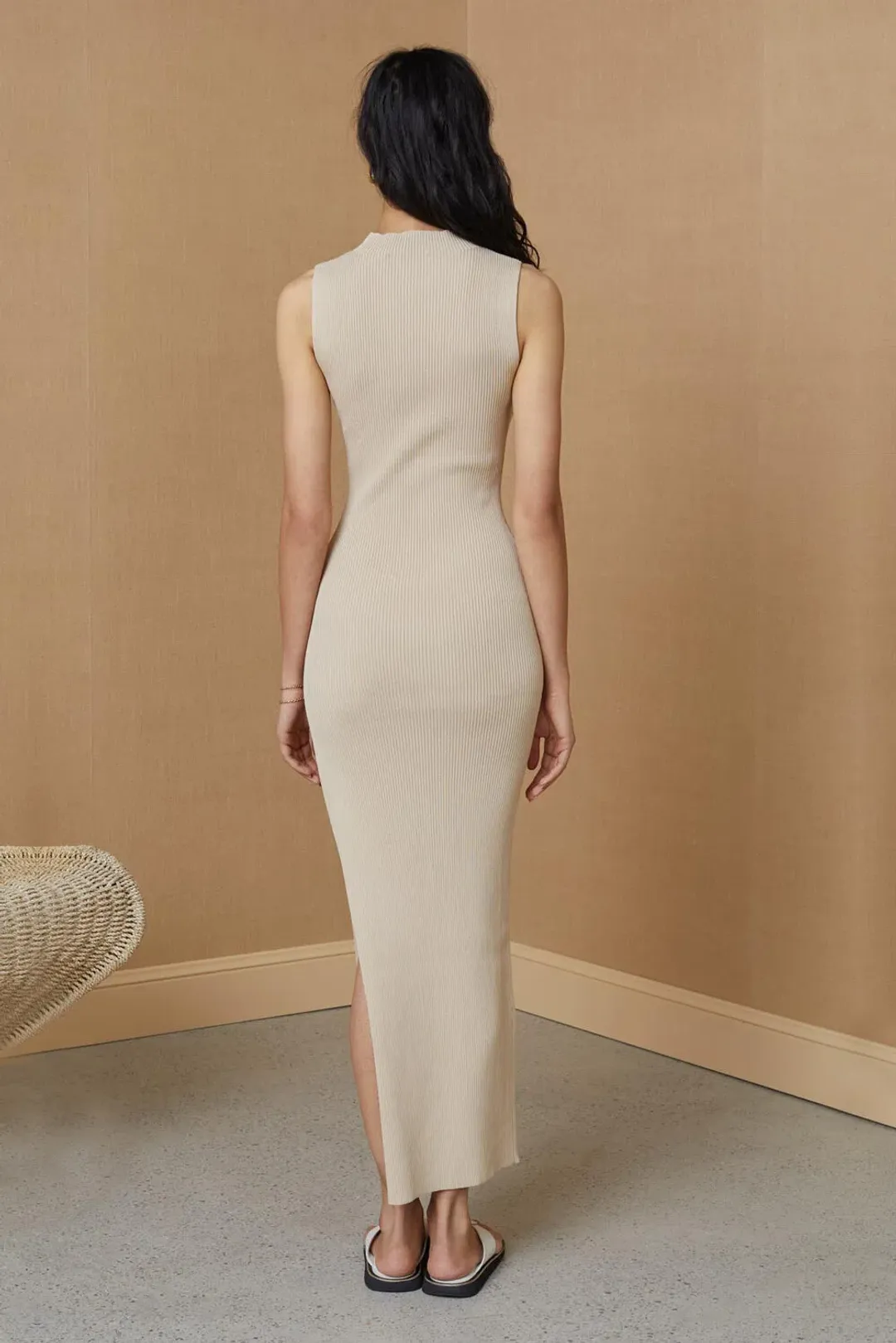 Bec & Bridge Harper Knit Dress Cream Size AU 6 for rent on The Volte - main image