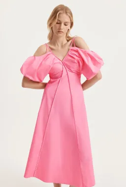 Country Road Fit and Flare Midi Dress Pink Size AU 8 for rent on The Volte - image 3