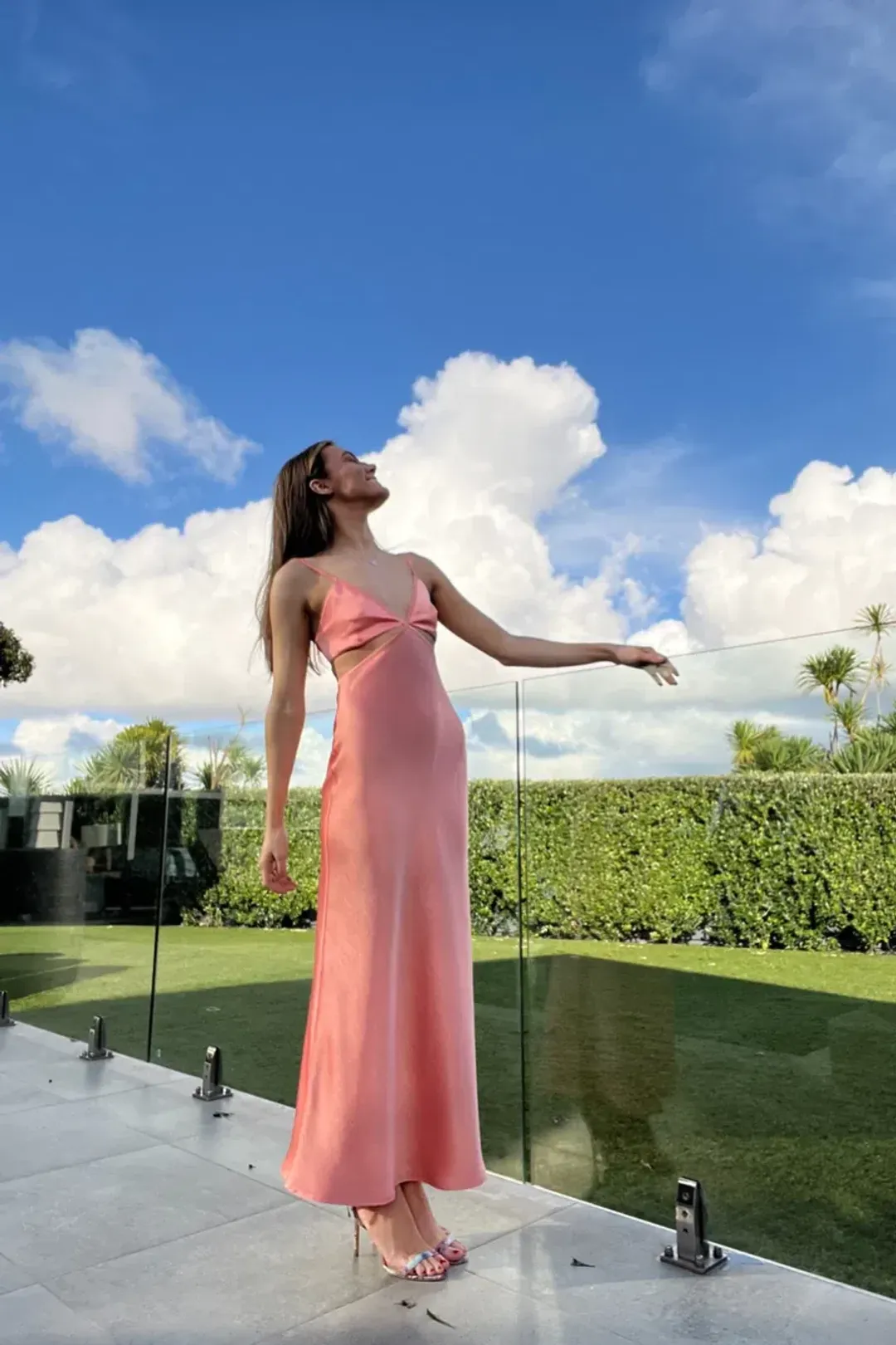 Bec & Bridge Veronique Dress Coral Size AU 8 for rent on The Volte - main image