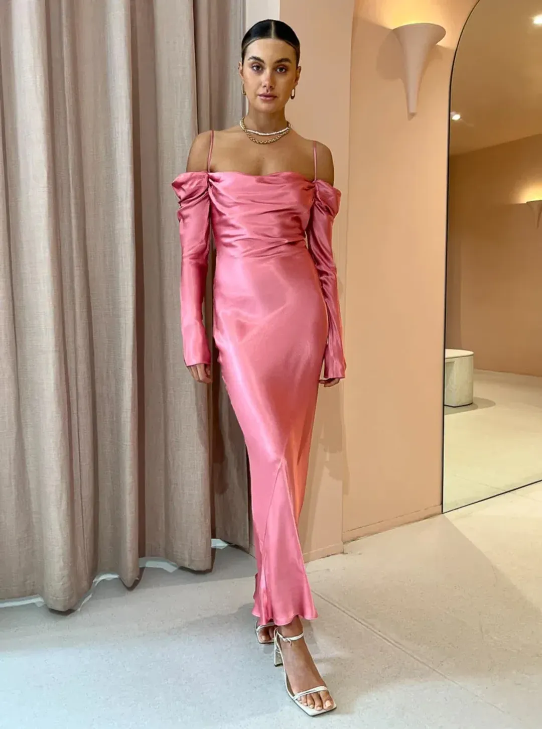 Issy Sereia Dress in Pink Size AU 10 for rent on The Volte - main image