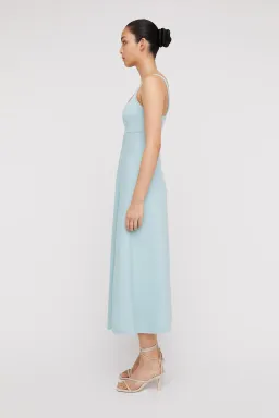 Scanlan Theodore Crepe Knit Square Neck Dress Blue Size M/ AU 10 for rent on The Volte - image 2