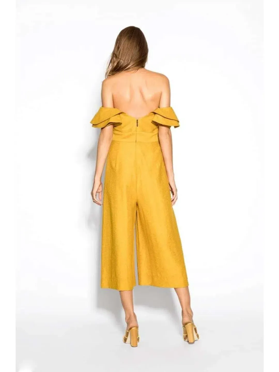 Sheike Jumpsuit Yellow Size AU 16 for rent on The Volte - main image