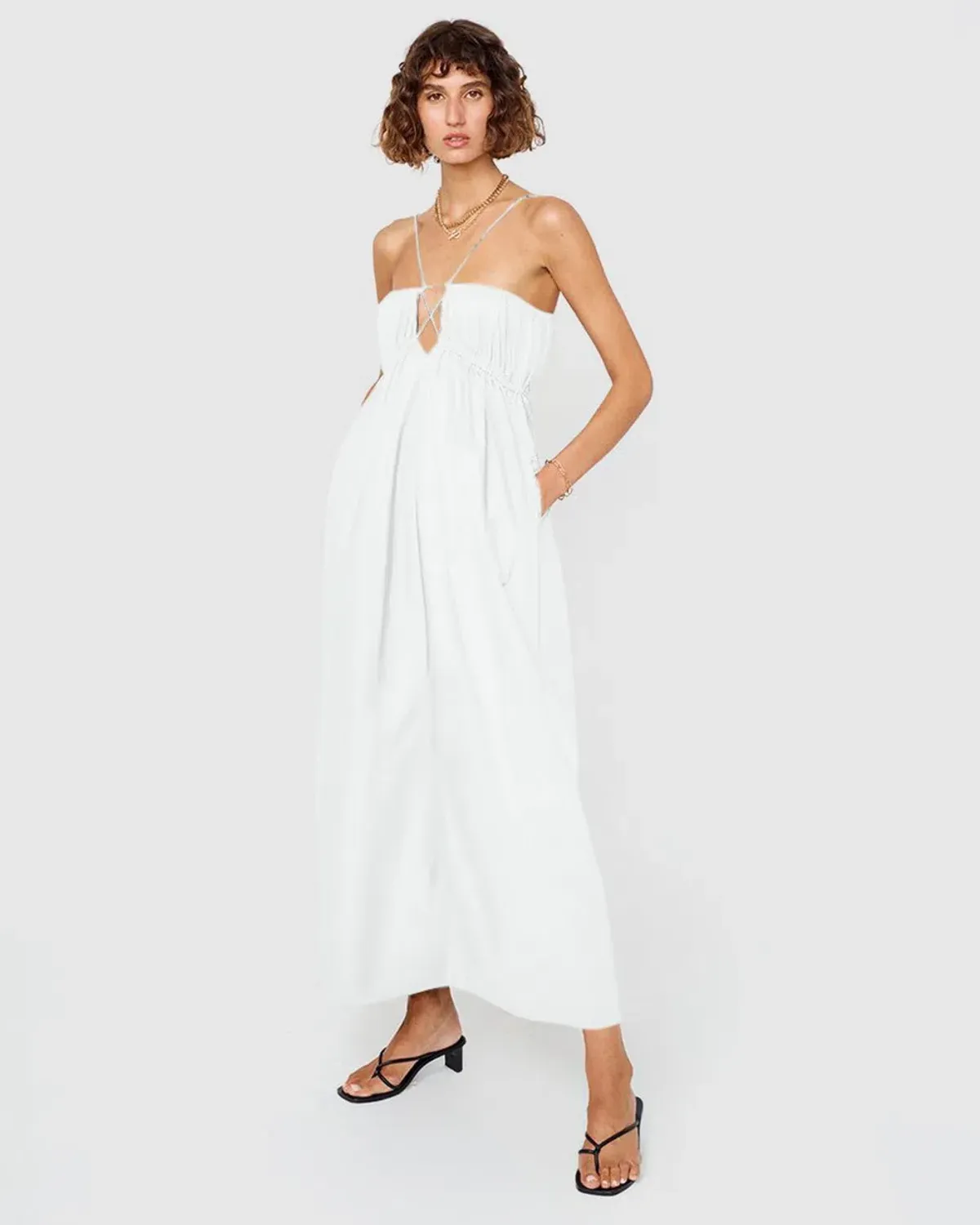 Suboo Rosanna Strappy Maxi Dress White Size M / AU 10 for rent on The Volte - main image