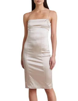 Bec & Bridge Champagne Heathers Midi Dress Beige Size 4 / AU 8 for rent on The Volte - image 1