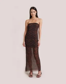 Bec & Bridge Checkmate Strapless Maxi Dress Print Size AU 6 for rent on The Volte - image 1