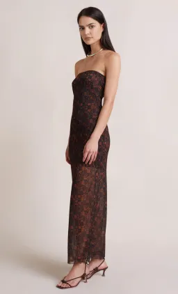 Bec & Bridge Checkmate Strapless Maxi Dress Print Size AU 6 for rent on The Volte - image 2