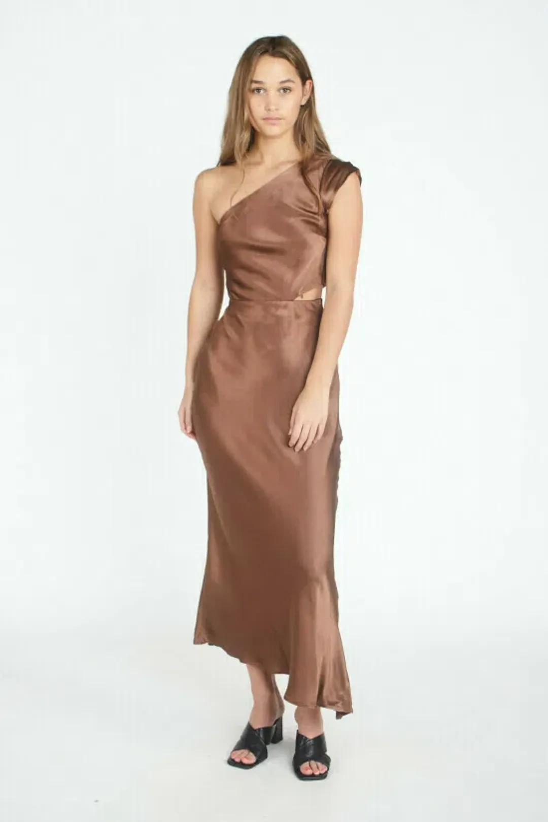 Bec & Bridge Cherry Delphine Asym Midi Dress Size 4 / AU 8  for rent on The Volte - main image