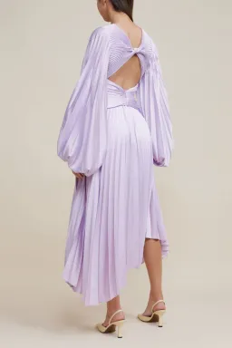 Acler Palms Midi Dress Purple Sz 12 for rent on The Volte - image 1