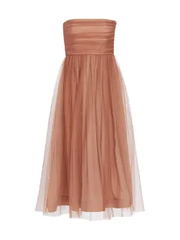 Zimmermann Tulle Strapless Midi Dress in Lipstick Size 1/AU 10 for rent on The Volte - image 5