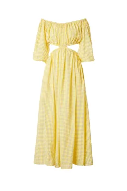 Scanlan Theodore Gingham Cut Out Dress Yellow Size 8 for rent on The Volte - image 6