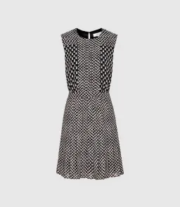 Reiss Nancy Mini Dress Black Print Size 8 for rent on The Volte - image 5