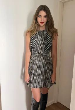 Reiss Nancy Mini Dress Black Print Size 8 for rent on The Volte - image 1