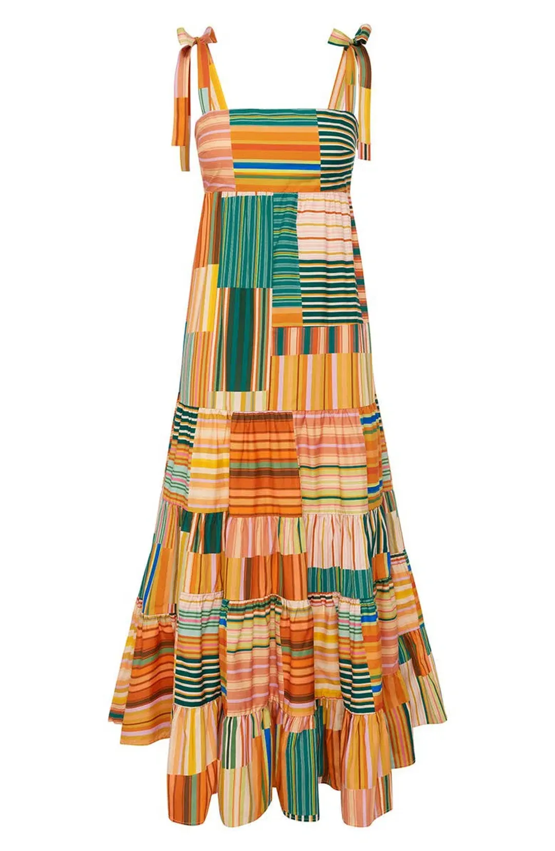 Alemais Sloane Tiered Midi Dress Multi Size 14 for rent on The Volte - main image