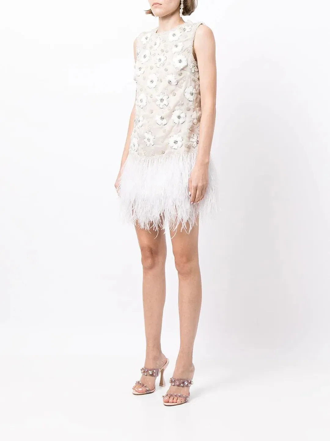 Rachel Gilbert Mave Floral Embroidered Mini Dress White Size 0/AU 6 for rent on The Volte - main image