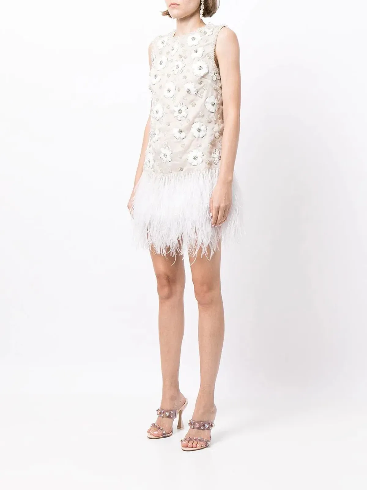 Rachel Gilbert Mave Floral Embroidered Mini Dress White Size 0/AU 6 for rent on The Volte - main image