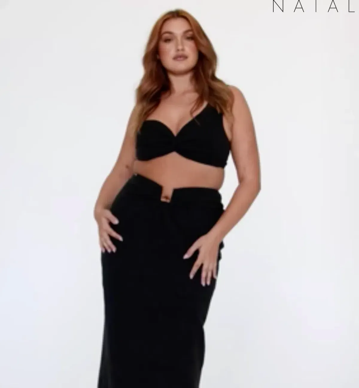 Natalie Rolt Eva Crop and Lilo Skirt Black Size 14 for rent on The Volte - main image