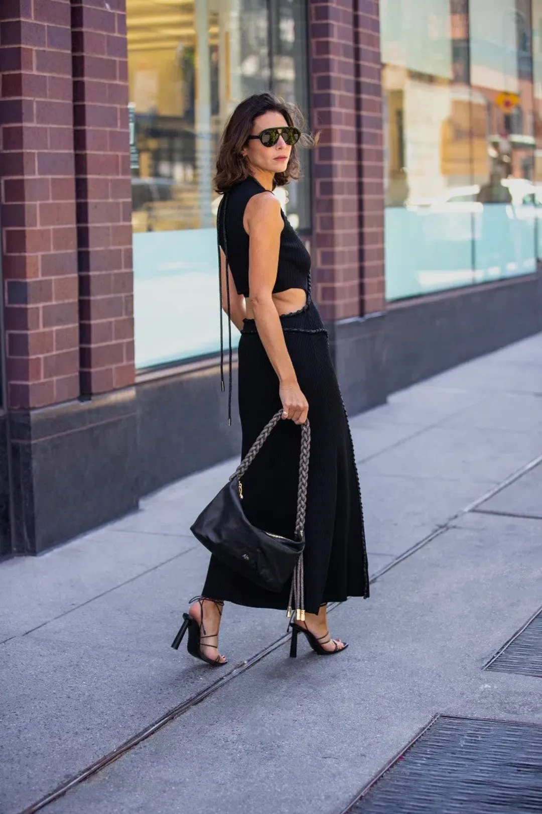 Aje Arp Cut Out Knit Midi Dress Black Size XS/Au 6 for rent on The Volte - main image