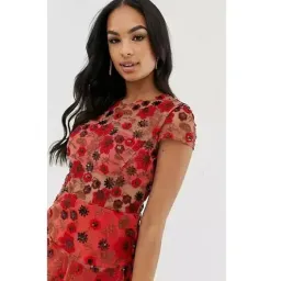 Bronx & Banco Della Rouge Embellished Mini Dress Red Size AU 6 for rent on The Volte - image 2