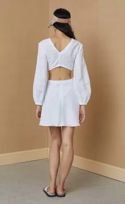 Bec & Bridge Madeline Mini Dress Ivory White Size AU 10 for rent on The Volte - image 3