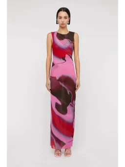 Scanlan Theodore Italian Watercolour Print Dress Pink Size AU 8 for rent on The Volte - image 1