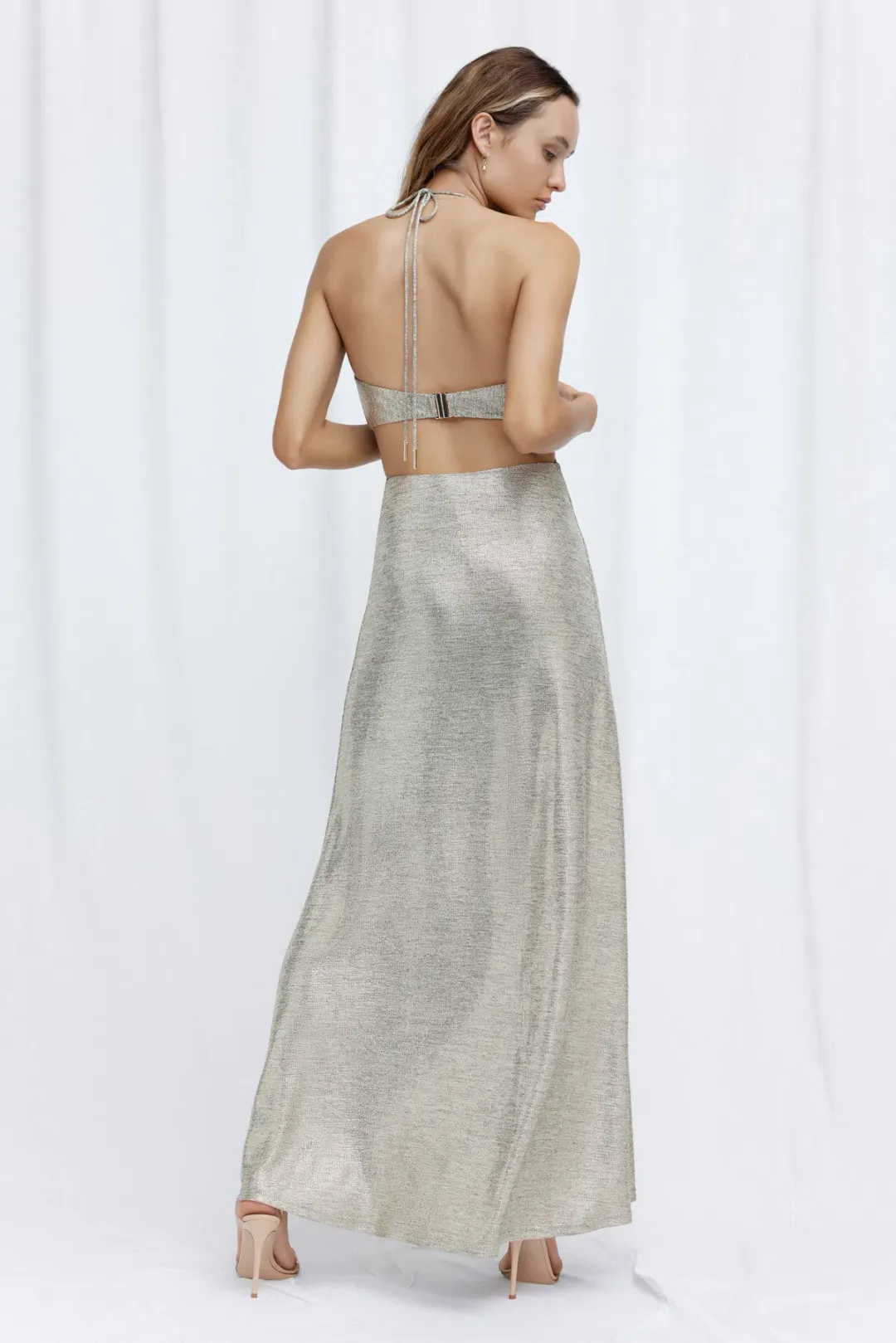 Significant Other Chloe Maxi Dress Gold Size 6 for rent on The Volte - main image